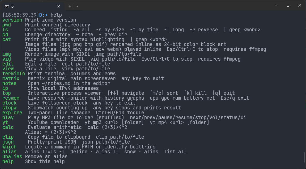 Zcmd - Portable Windows Shell Replacement for cmd.exe and PowerShell